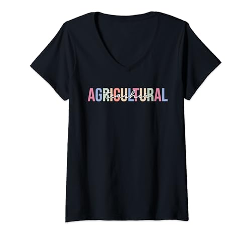Mujer Profesor de Agricultura Agrónomo Agrónomo Camiseta Cuello V