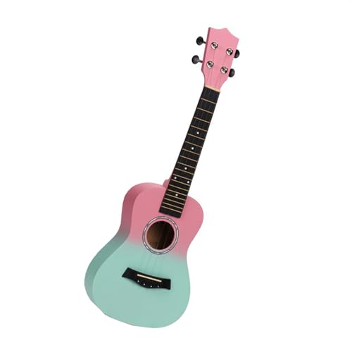 23 インチウクレレバスウッドボディ初心者グラデーションカラーウクレレ小型ギター楽器 ウクレレスターター キット (Color : B)