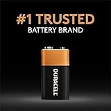 Duracell Coppertop 9V Battery, 4 Count Pack, 9-Volt Battery with Long-lasting Power, All-Purpose Alkaline 9V Battery for Household and Office Devices