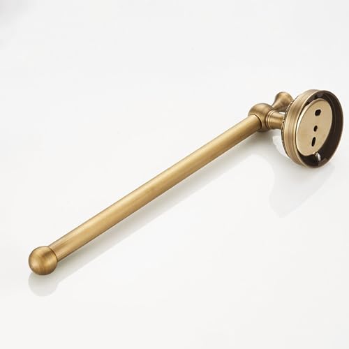 Image of Wall Mounted Bathroom Towel Holder, Bath Towel Hanger Antique Brass Pattern Carving,Brushed Bronze