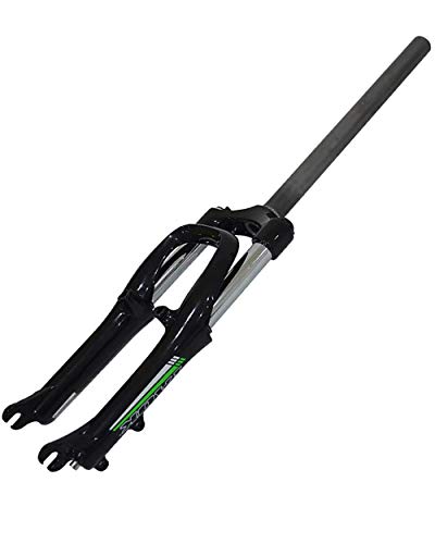 WXX 20 Pulgadas Bicicleta Plegable Horquilla Delantera Bicicleta De Montaña Suspensión De Tubo Recto Horquilla Delantera Freno De Disco 350 Mm Tubo De Cabeza Alargado Carrera 100 Mm,Negro