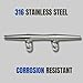 MarineNow Marine Hollow Base Cleat 316 Stainless Steel Herrishoff Style Choose 1, 2, 4, or 6 Packs (12