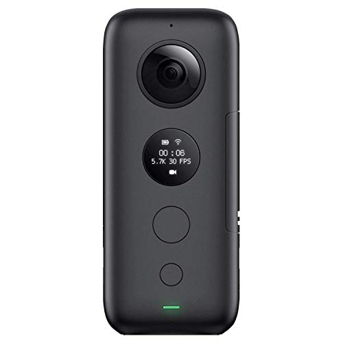 Insta360 ONE X 360 Degree Panoramic Sports Video Action Camera Bundle with Built-in 32GB Memory Card 5.7K 18MP Stabilization Real Time WiFi Transfer