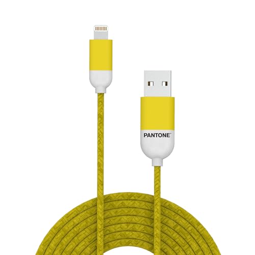 Câble Lightning Celly Pantone PTLCS0015Y jaune 2,4 A pour résoudre les pannes de batterie de 1m