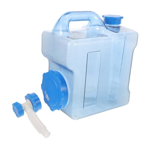 TOYANDONA Bidón de Agua Transparente Portátil con Grifo Cubo de Almacenamiento de Agua para Camping y Duradero con Asa para Excursiones y Actividades al Aire