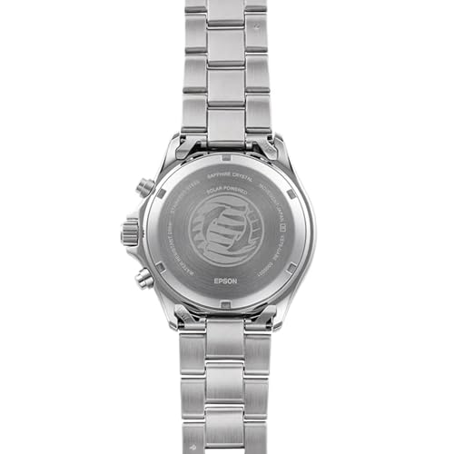Image of Orient Mako Solar Red Dial Steel Bracelet Men's Watch RA-TX0207R10B, Red, bracelet