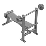 BESPORTBLE Banco de Pesas Miniatura para Casa de Muñecas Equipamiento de Gimnasio DIY con Mancuernas Accesorios de Ejercicio Escala para Decoración de Micro
