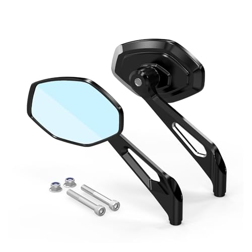 Rétroviseurs moto Dyna Street Bob avec miroir grand angle stable