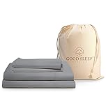 100% Egyptian Cotton Bed Sheets Queen, 1000 TC Cooling Sheets, 4 Pc Light Gray Queen Bed Sheets Set, 16" Deep Pocket Queen Sheet Set, Bedsheets Queen Size Set with 2 Pillowcases, Fitted & Flat Sheet