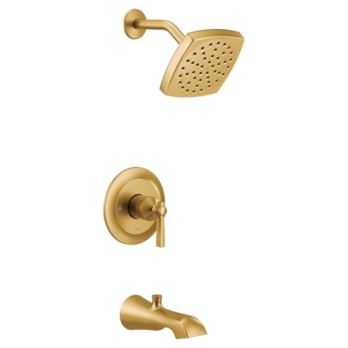 Moen UTS3913EPBG Flara M-CORE 3-Series 1-Handle Eco-Performance Tub and Shower Trim Kit, Valve Required, Brushed Gold miniatura 1