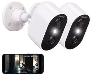 7links Outdoor Kamera Akku: 2er-Set Akku-Outdoor-IP-Überwachung... 2K, 3 MP, WLAN, App, PIR (IP Überwachungskamera, Camera, Überwachungssystem Funk)
