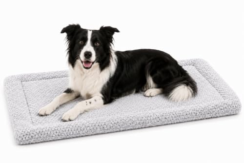 Colchoneta de jaula gris lavable para el descanso tranquilo del perro 2