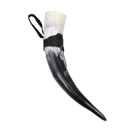 PRETYZOOM Wikinger-Trinkhorn Becher Aus Ochsenhorn Mit Großem Fassungsvermögen 14.57 Zoll Mittelalterlicher Wein- Und Bierbecher Für Outdoor Und Themenpartys
