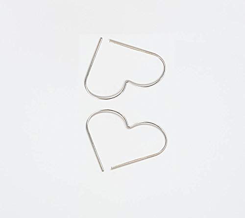 Large Heart Hoop Thin Earrings 0.8Mm Handmade Statement Jewelry For Woman #TOP6