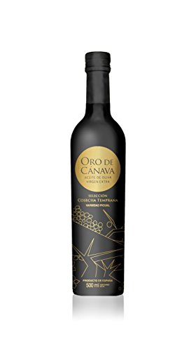 Oro de Cánava, Aceite de Oliva Virgen Extra Premium de Jaén, Denominación de Origen Sierra Mágina, Variedad Picual, Cosecha Temprana, Botella Cristal 500 ml con Estuche, Ideal para Regalo