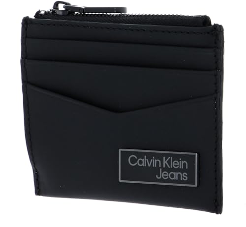 Calvin Klein CKJ Porte-Carte Zip Black pour Finir avec les Poches Déformées