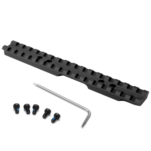 WOSUWENGE Picatinny Rail Mount for Ruger American Rimfire Rifles | Compatible with 22LR, 22WMR, 17HMR | 17-Slot Optics Rail