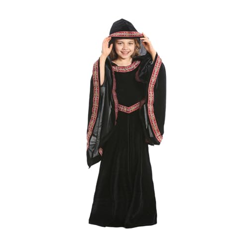 Disfraz Medieval Princesa Niña BJU Talla Small Negro miniatura 4