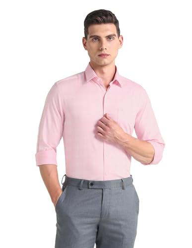 Arrow Pure Cotton Manhattan Slim Fit Shirt Pink