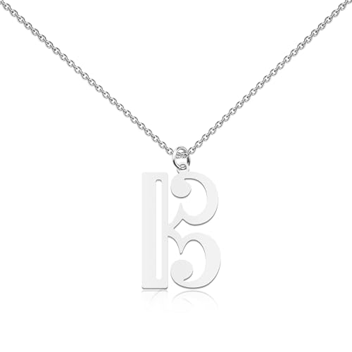 SEIRAA Alto Clef Necklace Violist Master Jewelry Viola Player Gift Viola Note Pendant Alto Clef Gifts