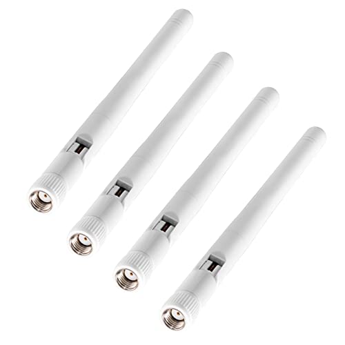 Image of Bingfu External WiFi Antenna RP-SMA 2.4GHz 5GHz 5.8GHz 3dBi Dual Band Wireless Antennas Replacement (4-Pack) for WiFi Router Security IP Camera Access Point USB WiFi Adapter