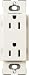 Lutron SCRS-15-TR-BI Satin Colors 15-Amp Tamper Resistant Receptacle, Biscuit