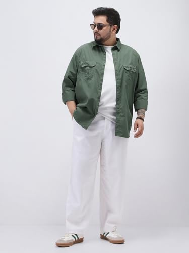 Image of Urbano Plus Men's Cotton Full Sleeve Regular Fit Casual Solid Shirt