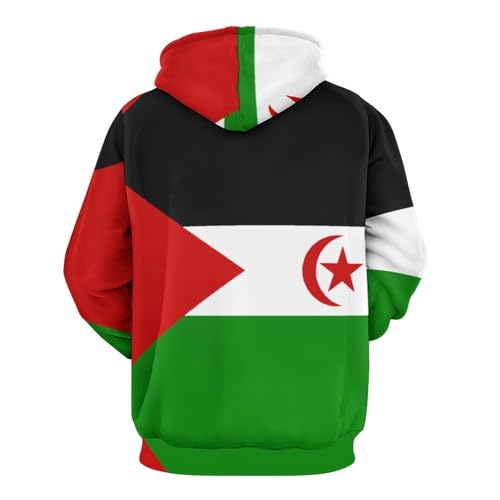 Sweat à capuche Sahara Occidental pull imprimé 3D mixte - 5