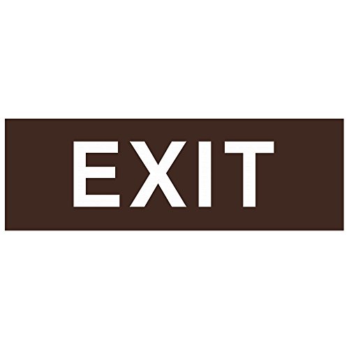Image of Basic EXIT Door /Wall Sign - Dark Brown - Large