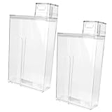 BUGUUYO 2 Piezas Bote Dispensador Transparente para Detergente Líquido y Polvo Gran Capacidad Reutilizable y Compacto para Almacenamiento de Lavandería