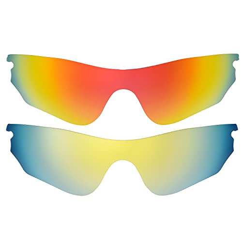Verres Radarlock Edge rouge or pour lunettes de soleil de sport en taille unique