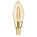 Produktbild REV 09214435711 WiZ Filament LED Lampe, Glühbirne. Alexa, Google, 470lm, 2200-5500K, 15.000h, E14, amber