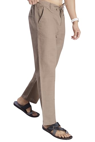 Image of DIVISIVE Men's Relaxed Fit Cotton Linen Blend Trousers
