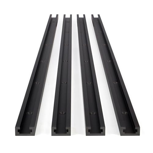 T Tracks 48 Inch for Woodworking by CLEAR STYLE, Double-Cut Jig Profile Universal T-Tracks with Predrilled Mounting Holes (48 Inch 4 Pack)