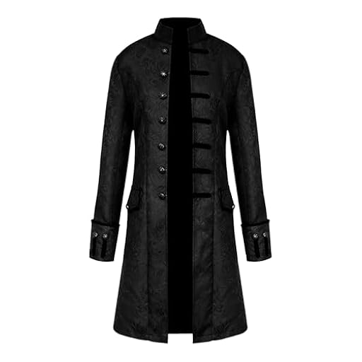 Chaqueta de hombre, frac medieval gótico, Steampunk, levita para Halloween, carnaval, cosplay, disfraz (as3, edad, talla única, negro, M) | Ya disponible en tu tienda friki favorita! En mundofriki.es!
