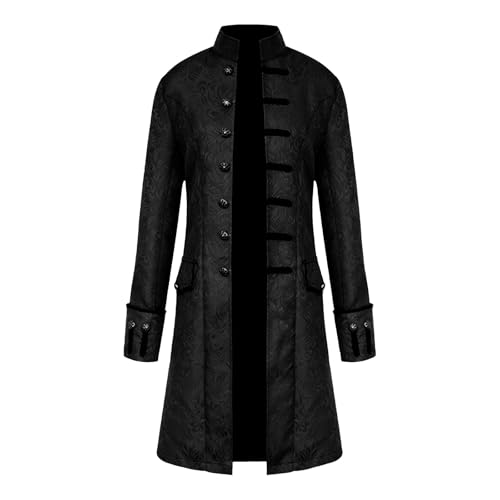 Chaqueta de hombre, frac medieval gótico, Steampunk, levita para