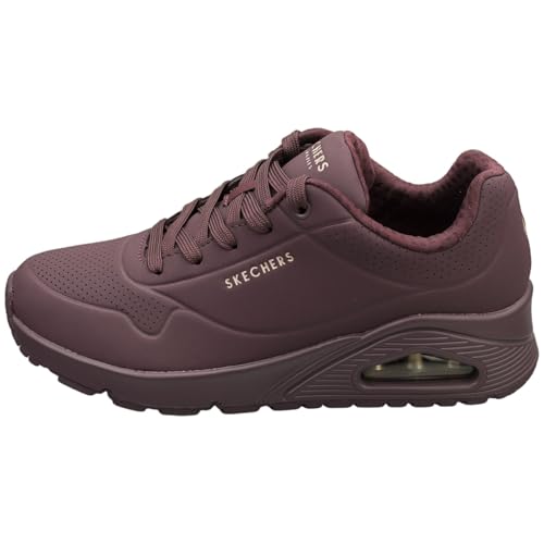 Skechers Femme Uno Stand on Air, Burgundy Duraleather Mesh, 40 EU