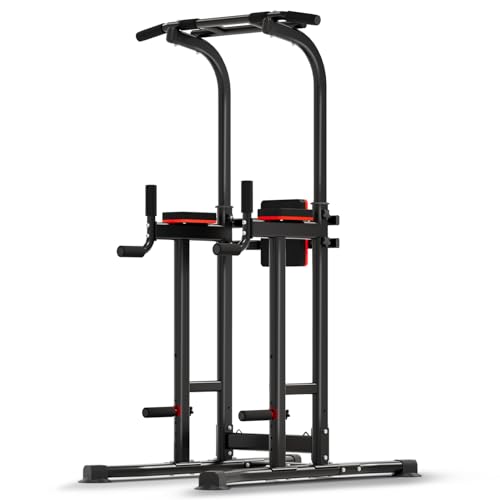 ZENOVA Power Tower Pull Up Bar Dip Station 500LBS
