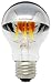 KLED Half Chrome Silver Bowl Tipped, LED Filament Bulb, Dimmable, A19 10W (90W Equivalent), 950 Lumen, 2700K (Warm White), Medium Base E26, CRI 85+,1 Pack