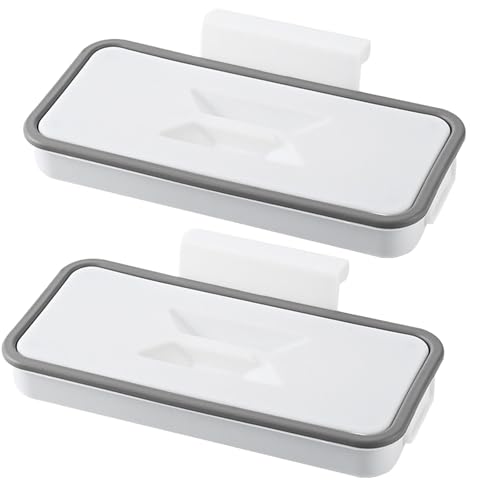 Hinapan 2 soportes colgantes para bolsas de basura con tapa, soporte para bolsas de basura portátil, bolsa de basura colgante, cubo de basura de cocina, estante de almacenamiento para cocina, armario,