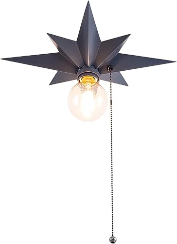 Luminaire étoile vert pour couloir et entrée YangRy à chaînette pratique