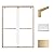 Transolid EBPT608010L-T-CB Eden 56-60 in. W x 80 in. H Semi-Frameless Double Sliding Shower Door Featuring Exclusive TruMotion Soft Close Technology in Champagne Bronze with Low Iron Glass
