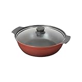 パール金属 鍋 卓上鍋 30cm ガラス蓋付 IH対応 ふっ素加工 6~8人用 旨味 HB-6967