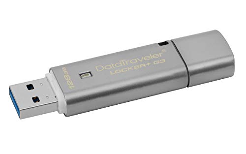 Kingston Data Traveler Locker + G3 (DTLPG3/128GB) USB 3.0 Protection des données personnelles avec sauvegarde automatique dans le cloud