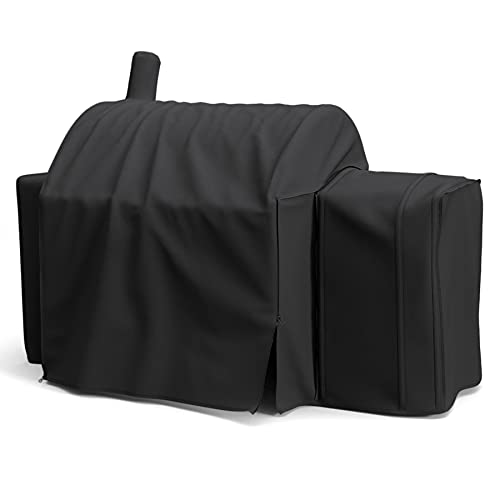 SHINESTAR 3737 Grill Cover for Char-Griller 2137 Outlaw, Competition Pro, Kingsford Barrel Charcoal Grill 30', Heavy Duty Waterproof Smoker Cover, Special Zipper Design
