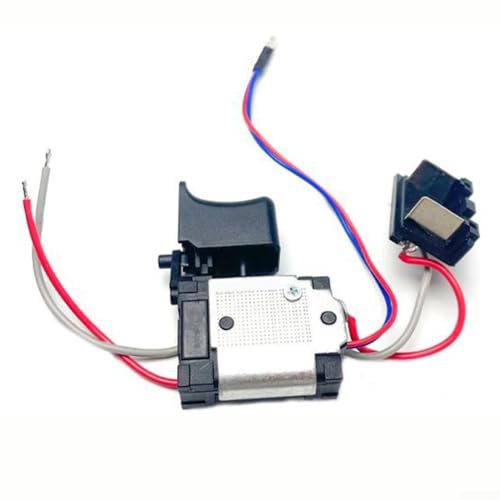 Interruptor de gatillo para taladro eléctrico inalámbrico/botón de encendido con control y luz LED/pieza de repuesto de metal 41x62x27mm