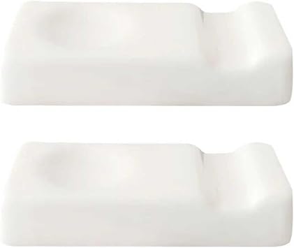 4 Pcs Ceramic Chopsticks Rest Dinner Spoon Stand Knife Fork Holder White Porcelain Chopsticks Holder Stand for Home, Hotel, Restaurant