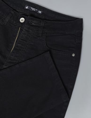 Image of Flying Machine Women's Straight Fit Jeans| Solid | High Rise | Stretchable | Jeans for Woman