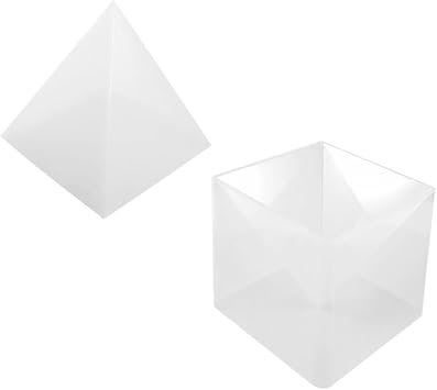 White Silicone Pyramid for DIY Resin Crafts, Glossy Interior