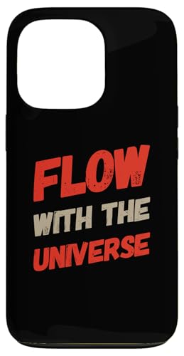 �ʔ������[���A �e�L�X�g �������Ȑl Funny Flow With The Universe �X�}�z�P�[�X iPhone 13 Pro �p